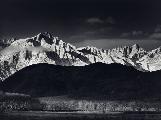 Ansel Adams - Winter Sunrise - Sierra Nevada from Lone Pine - New Mexico - 1937
